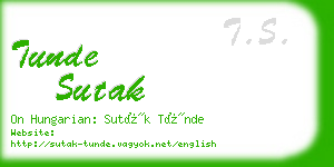 tunde sutak business card